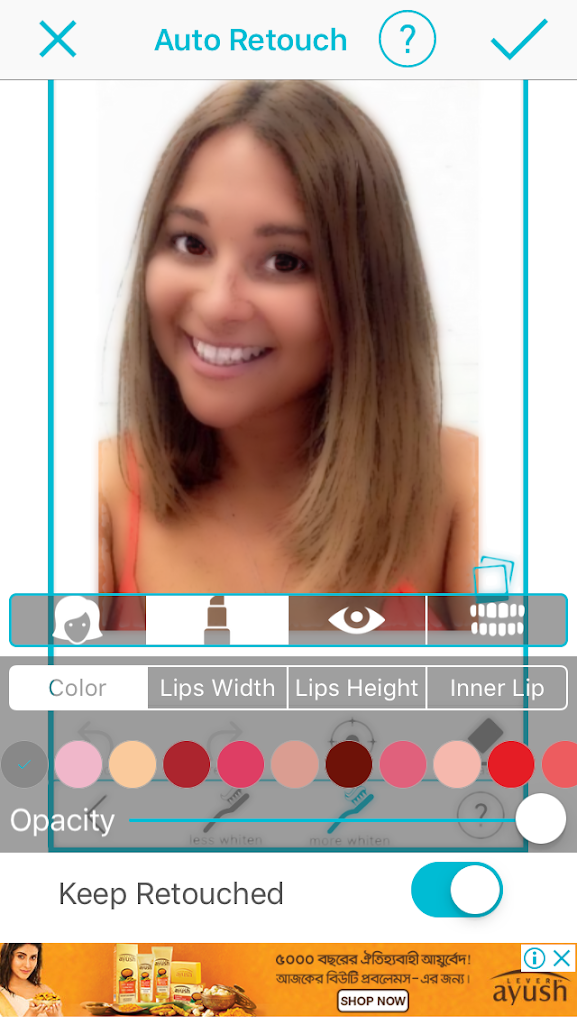 Lips Feature – Selfie Editor for iPhone/iPad