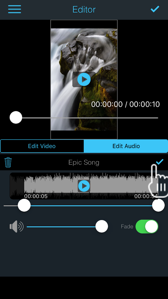 Saving And Sharing Options – Add Music to Video app for iPhone/iPad