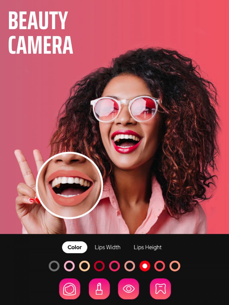 Beauty camera in Selfie Editor app